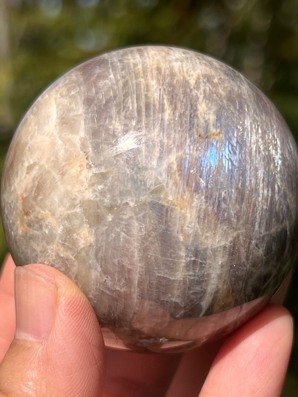 Peach (3) moonstone sphere | crystal